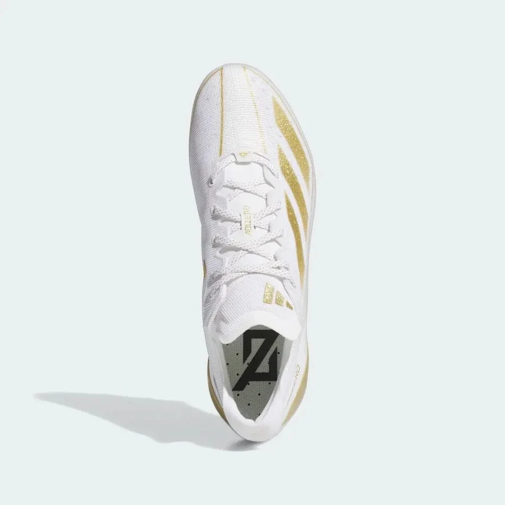 Adidas Adizero Electric IE4381 Mens 9 White Gold Metallic Football Cleats RHS622 - Picture 8 of 10